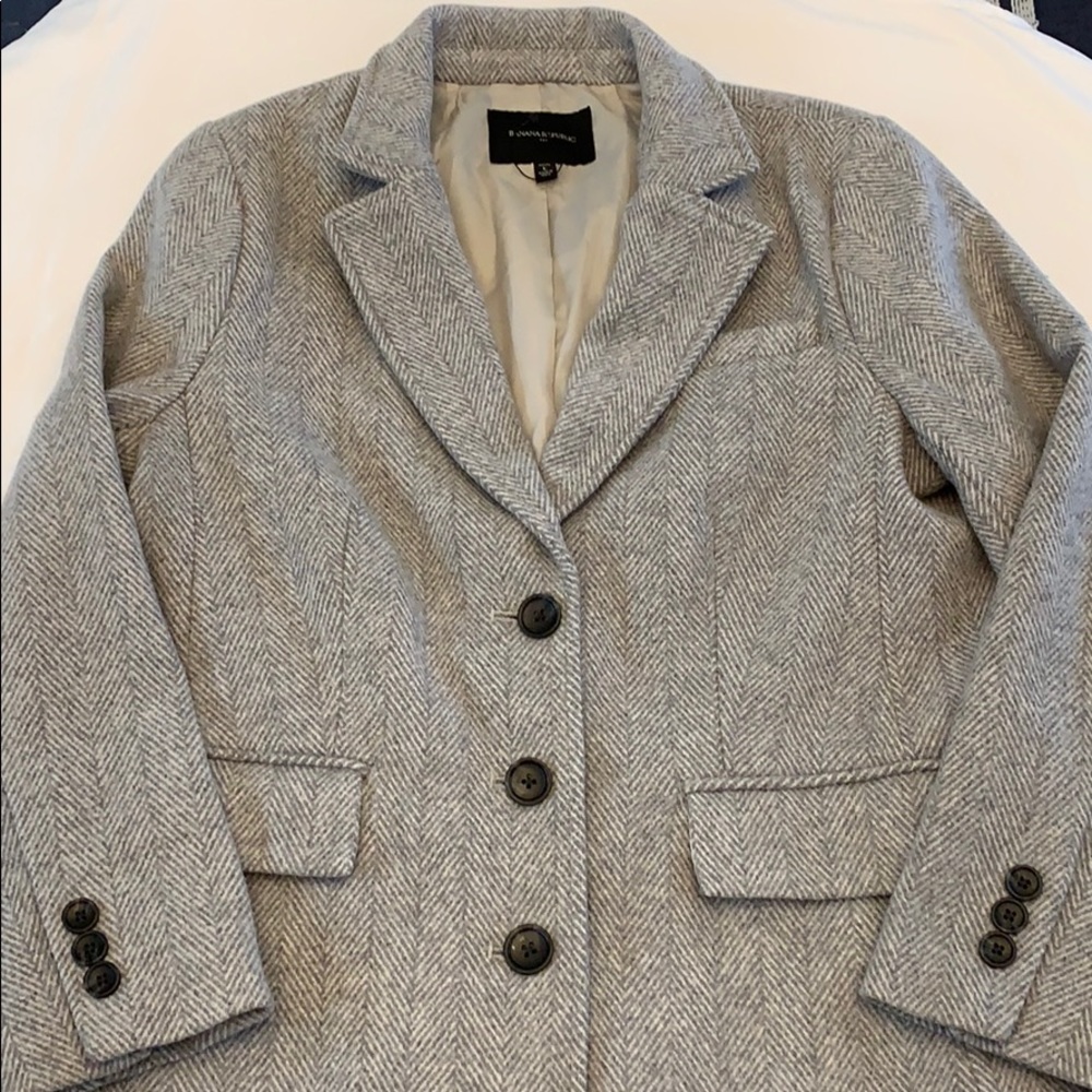 Banana Republic herringbone coat